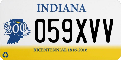 IN license plate 059XVV