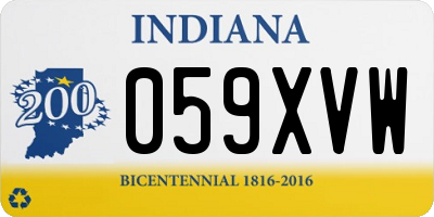 IN license plate 059XVW