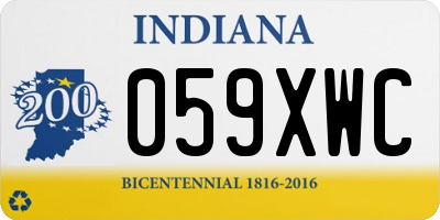 IN license plate 059XWC