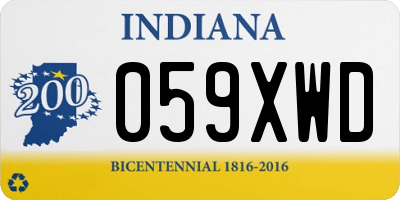 IN license plate 059XWD