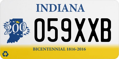 IN license plate 059XXB