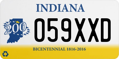 IN license plate 059XXD