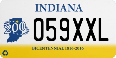 IN license plate 059XXL