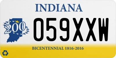 IN license plate 059XXW