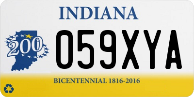 IN license plate 059XYA
