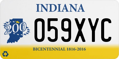 IN license plate 059XYC