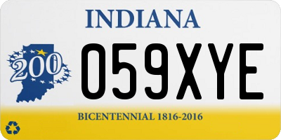 IN license plate 059XYE