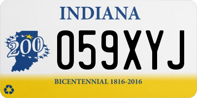 IN license plate 059XYJ