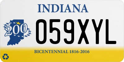 IN license plate 059XYL