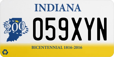 IN license plate 059XYN