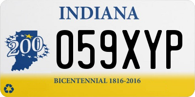 IN license plate 059XYP