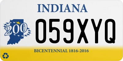 IN license plate 059XYQ