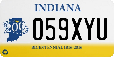 IN license plate 059XYU
