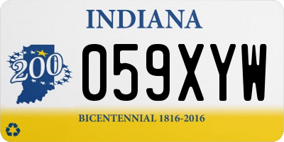 IN license plate 059XYW