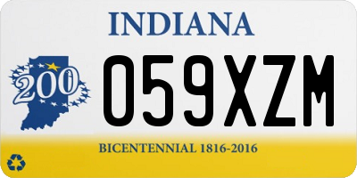 IN license plate 059XZM