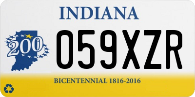 IN license plate 059XZR