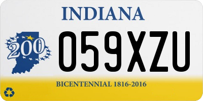 IN license plate 059XZU