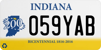 IN license plate 059YAB