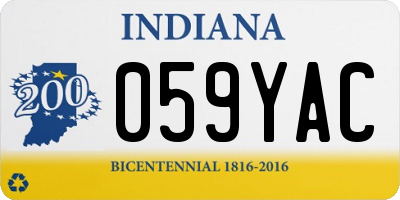 IN license plate 059YAC