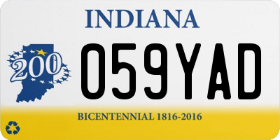 IN license plate 059YAD
