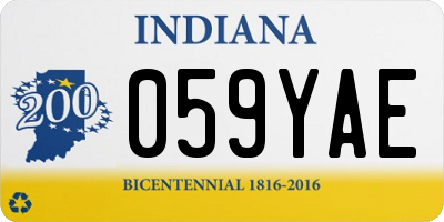 IN license plate 059YAE
