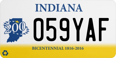 IN license plate 059YAF