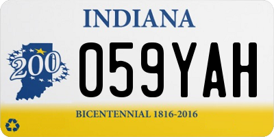 IN license plate 059YAH
