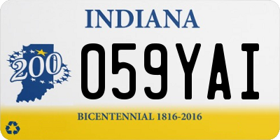 IN license plate 059YAI