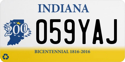 IN license plate 059YAJ