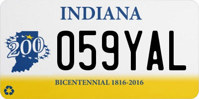 IN license plate 059YAL