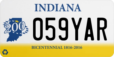IN license plate 059YAR