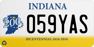 IN license plate 059YAS
