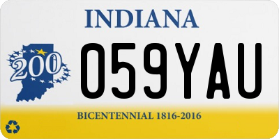 IN license plate 059YAU