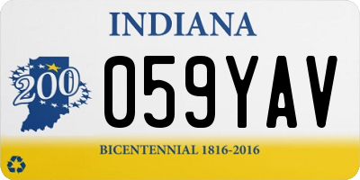 IN license plate 059YAV