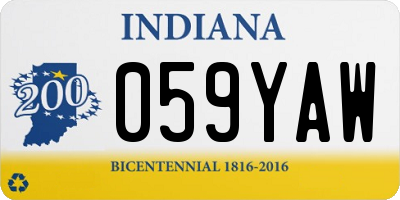 IN license plate 059YAW