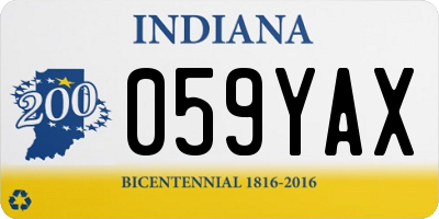 IN license plate 059YAX