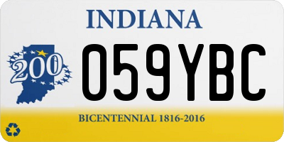 IN license plate 059YBC