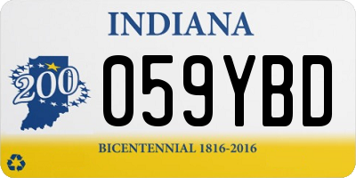 IN license plate 059YBD