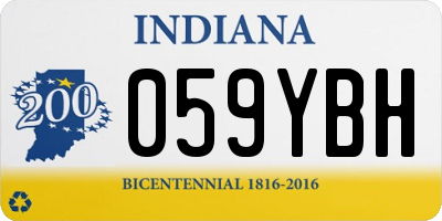 IN license plate 059YBH