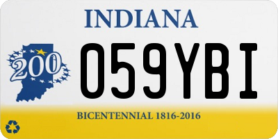IN license plate 059YBI