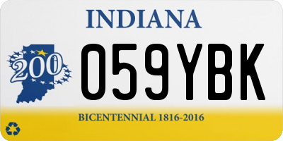 IN license plate 059YBK