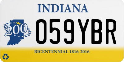 IN license plate 059YBR