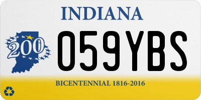 IN license plate 059YBS