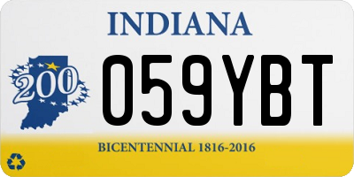 IN license plate 059YBT