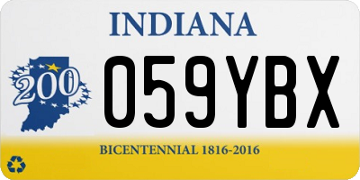IN license plate 059YBX