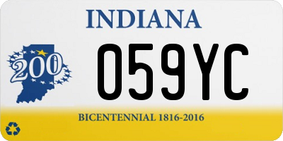 IN license plate 059YC