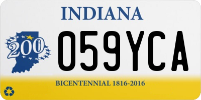IN license plate 059YCA