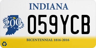 IN license plate 059YCB