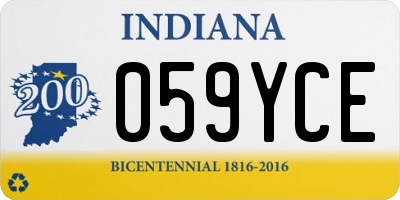 IN license plate 059YCE