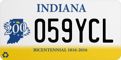 IN license plate 059YCL